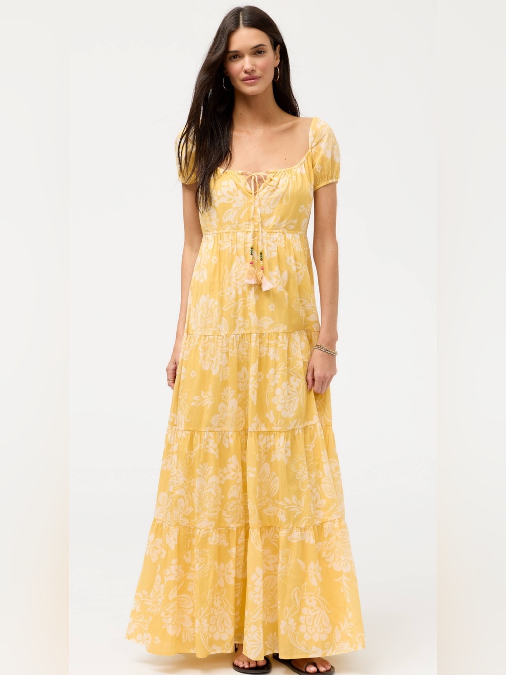 Johnny Was $298 LILY RAE TIERED MAXI DRESS Lined NWOT Large 100% Cotton